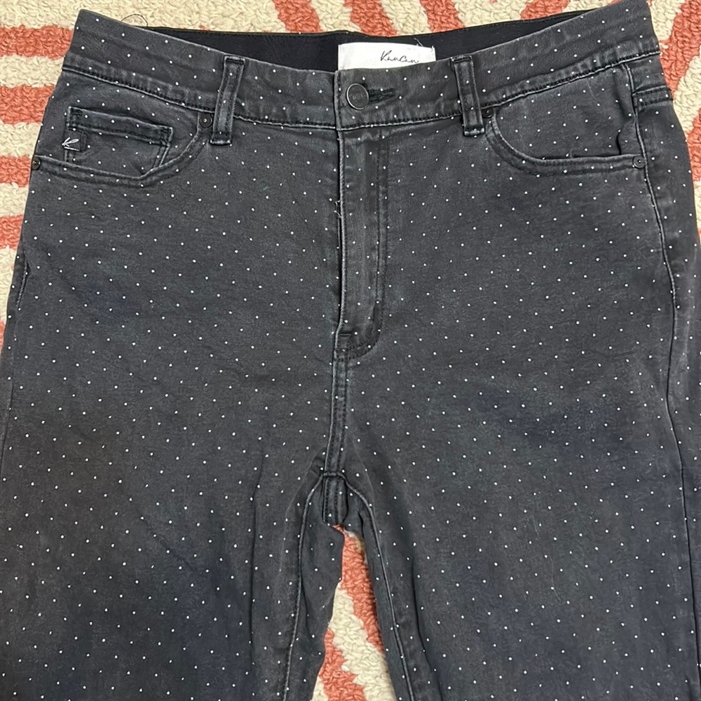 KanCan Black Polka Dot Ankle Jeans